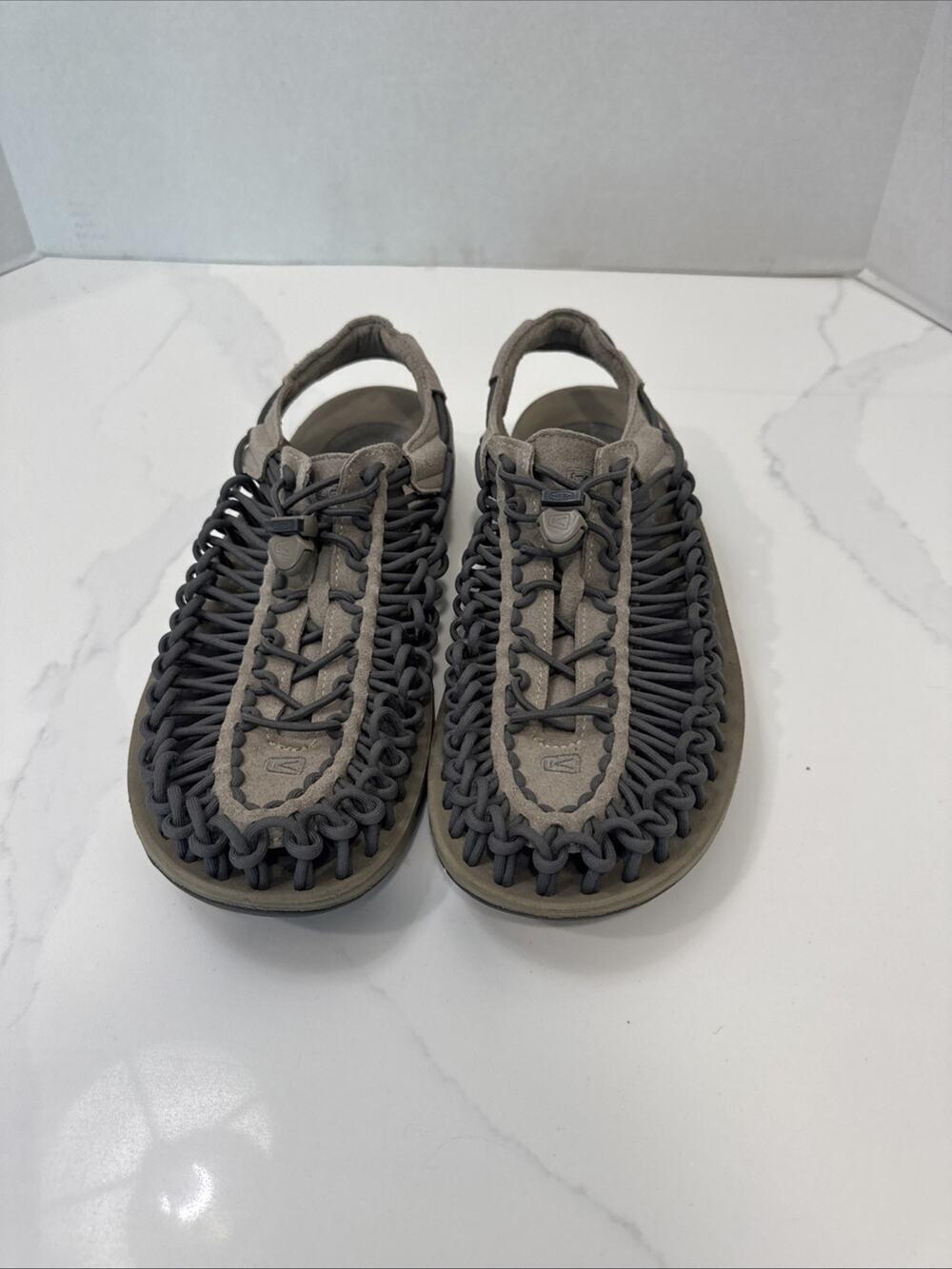 Keen Sandals Mens 11 M Grey Uneek Cord Textured Hiking Water Shoes 1023043
